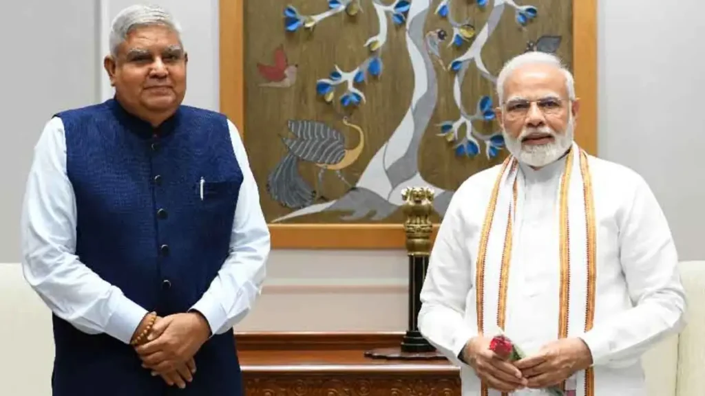 Pm Modi and  Jagdeep Dhankhar (Photo credit-google)