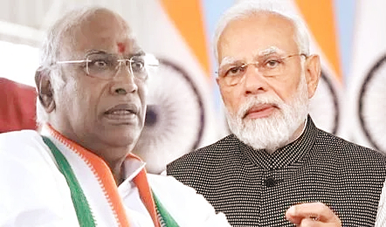 Pm modi and Kharge (photo credit -google)