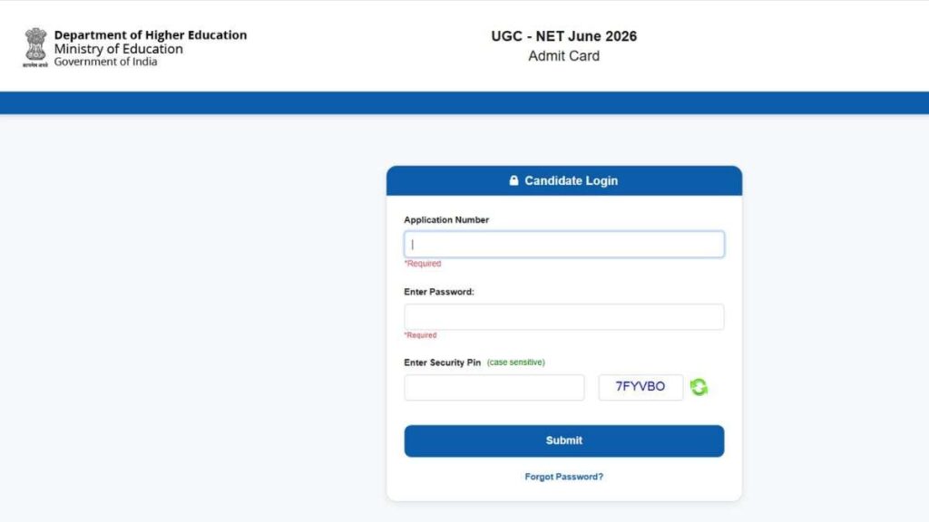 UGC NET Admit card 2026(photo credit -google)